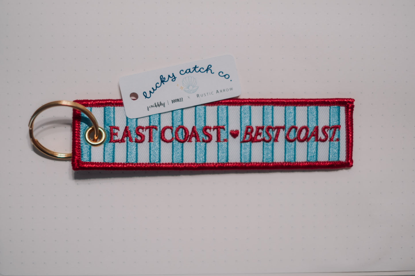 east coast love patch keychain