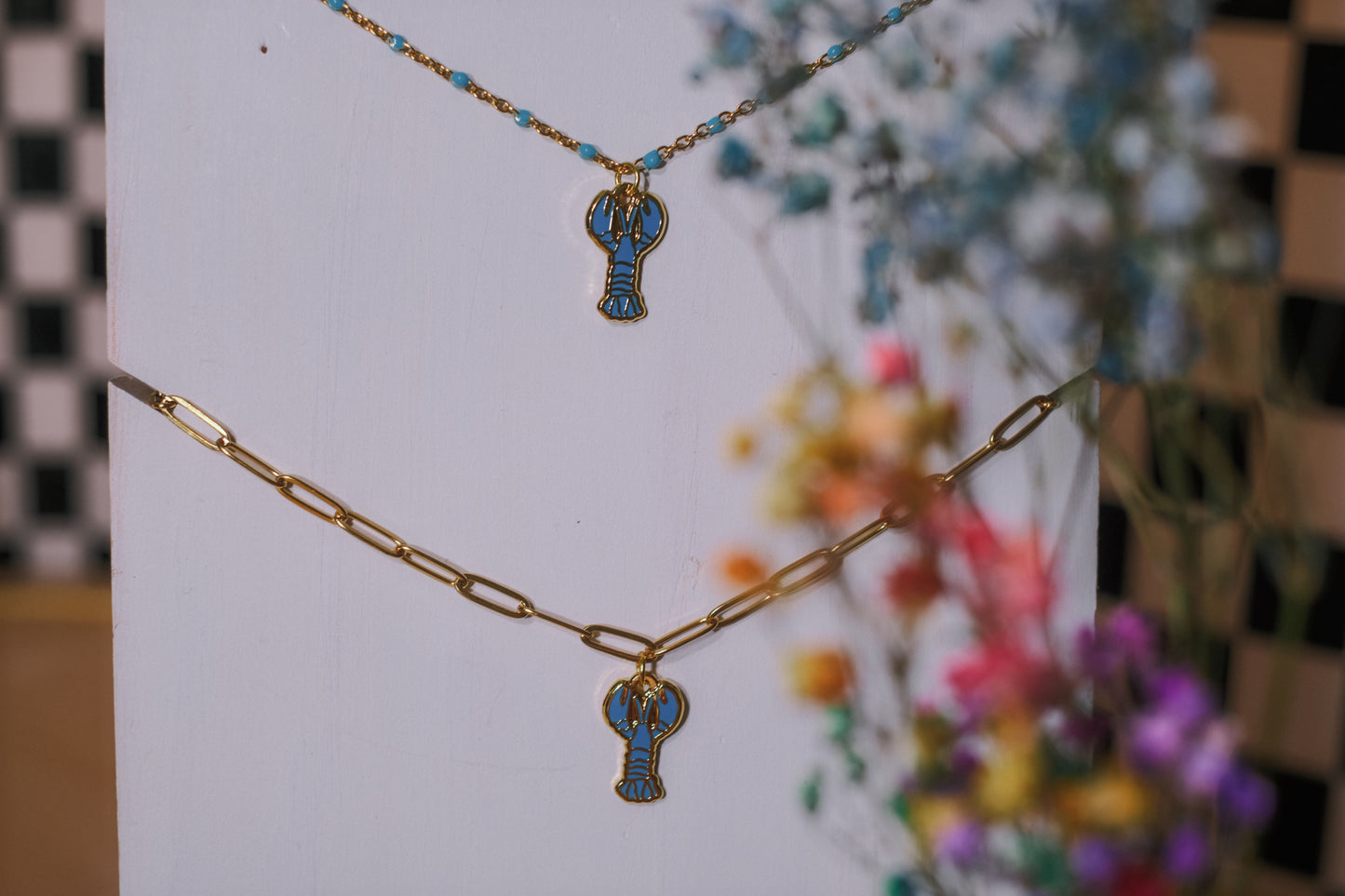 one in two million turquoise chain necklace