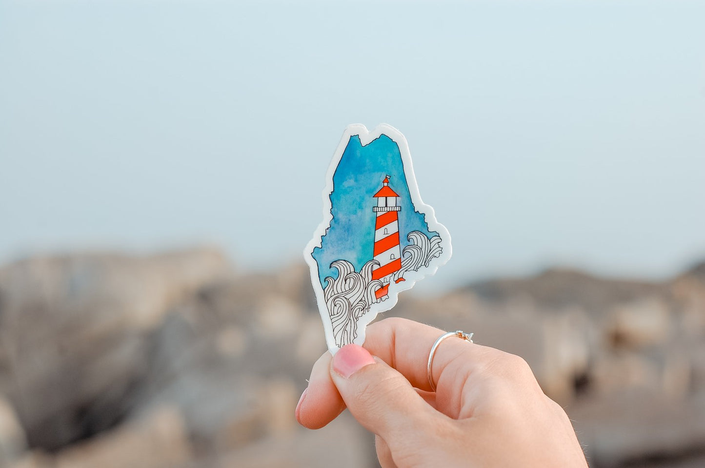 Maine Lighthouse Sticker