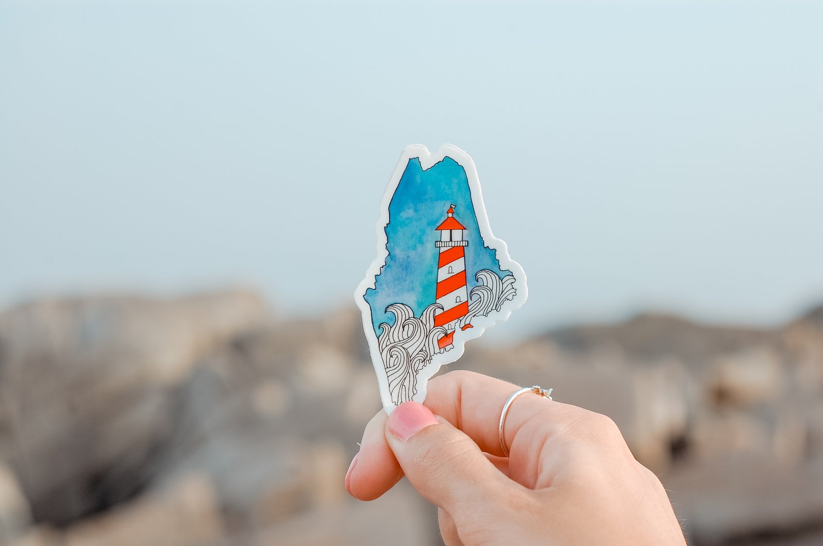 Maine Lighthouse Sticker