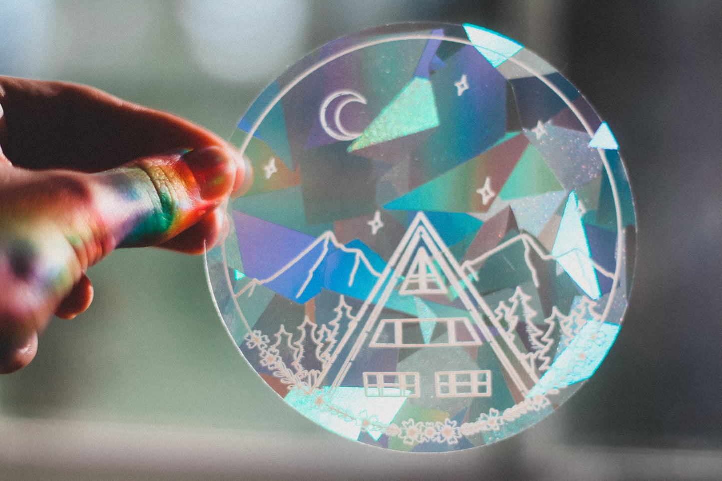 A-Frame Cabin Suncatcher