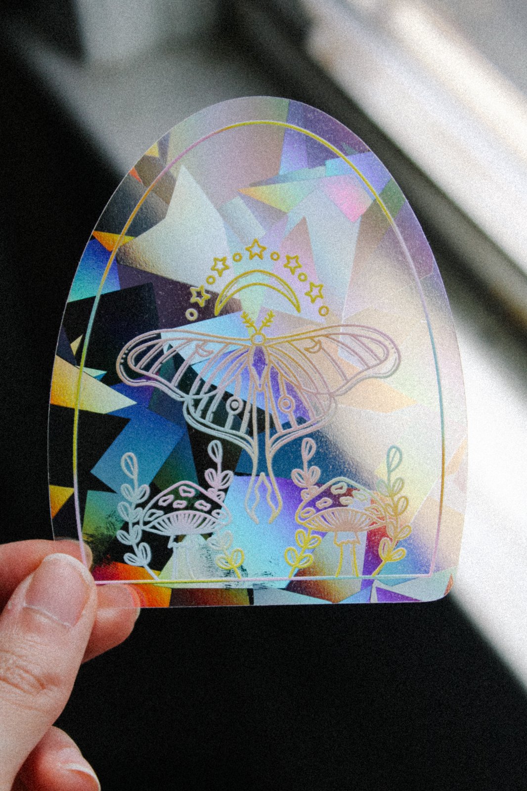 Luna Moth Mushie Suncatcher