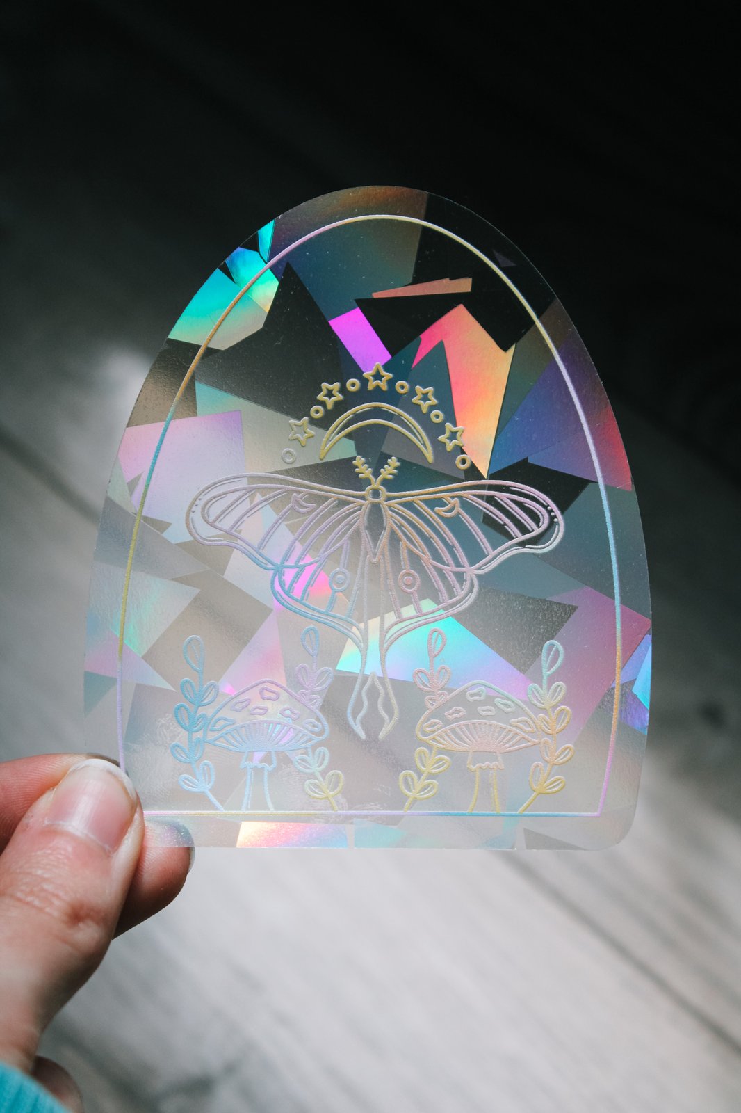 Luna Moth Mushie Suncatcher