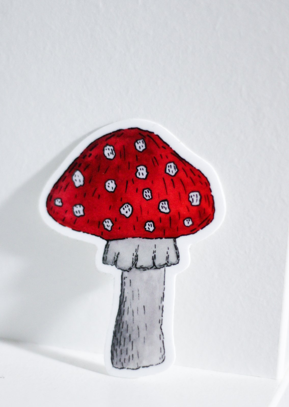 Big Red Mushie Watercolor Sticker