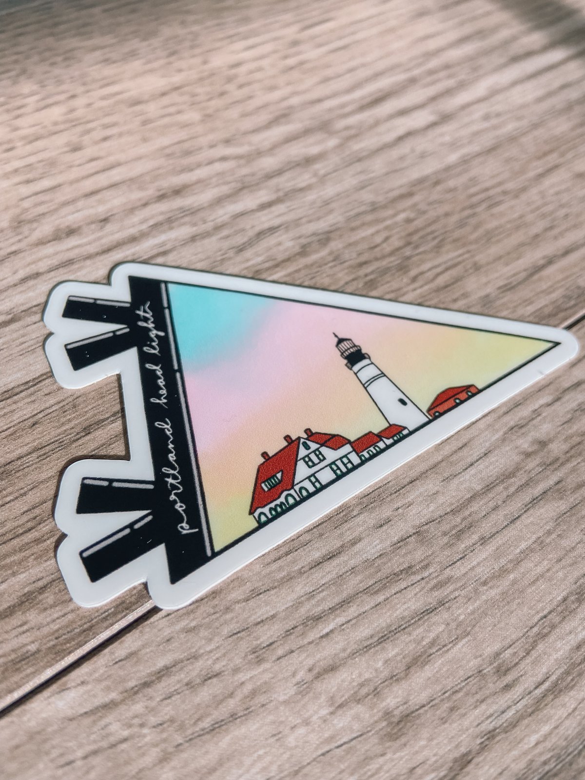 Portland Head Light Pennant Flag Sticker