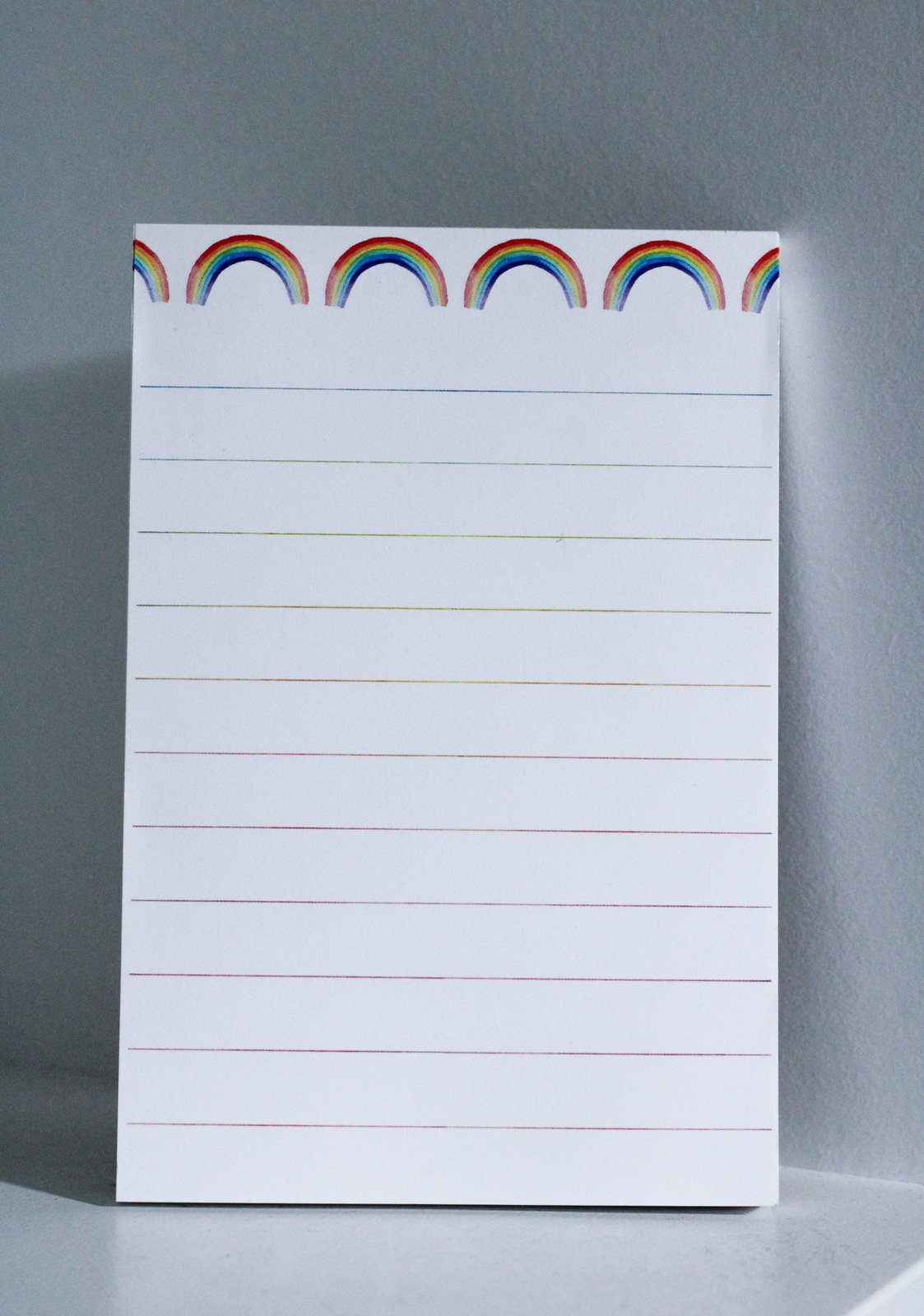 Rainbow Lined Notepad