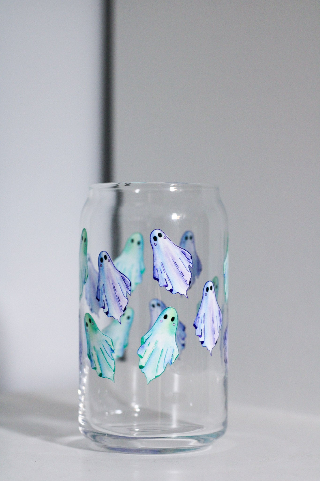 Pastel Ghost Can Glass