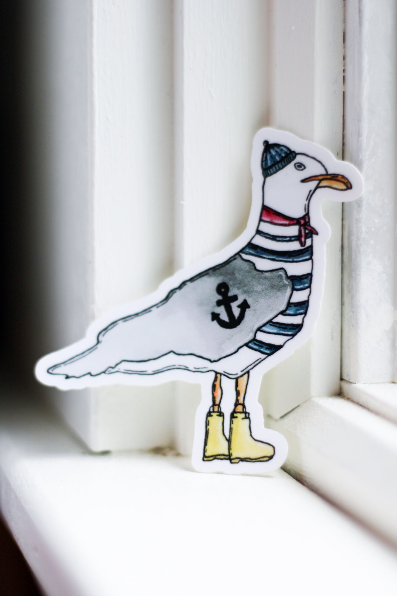 Sherman the Seagull Sailor Sticker