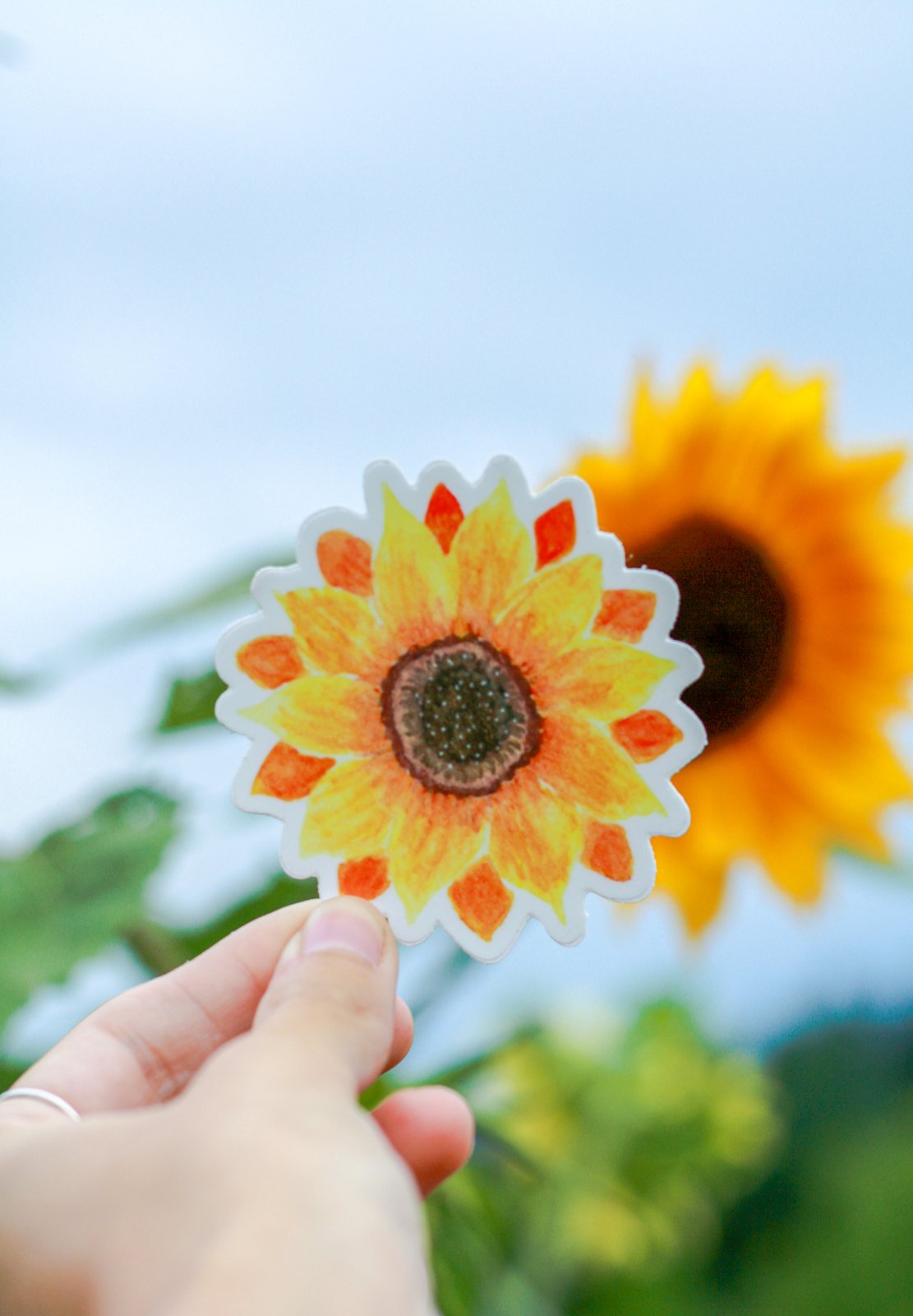Watercolor Sunflower Sticker