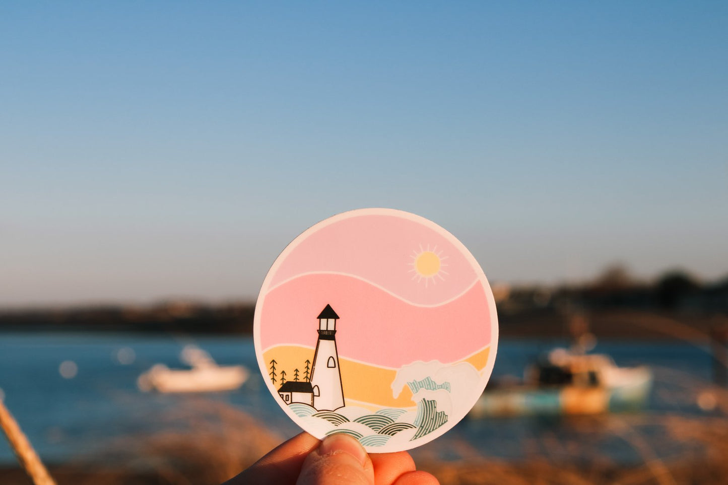 Pastel Lighthouse Sticker
