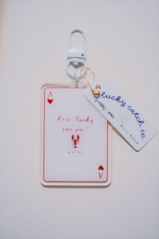lucky hand acrylic keychain