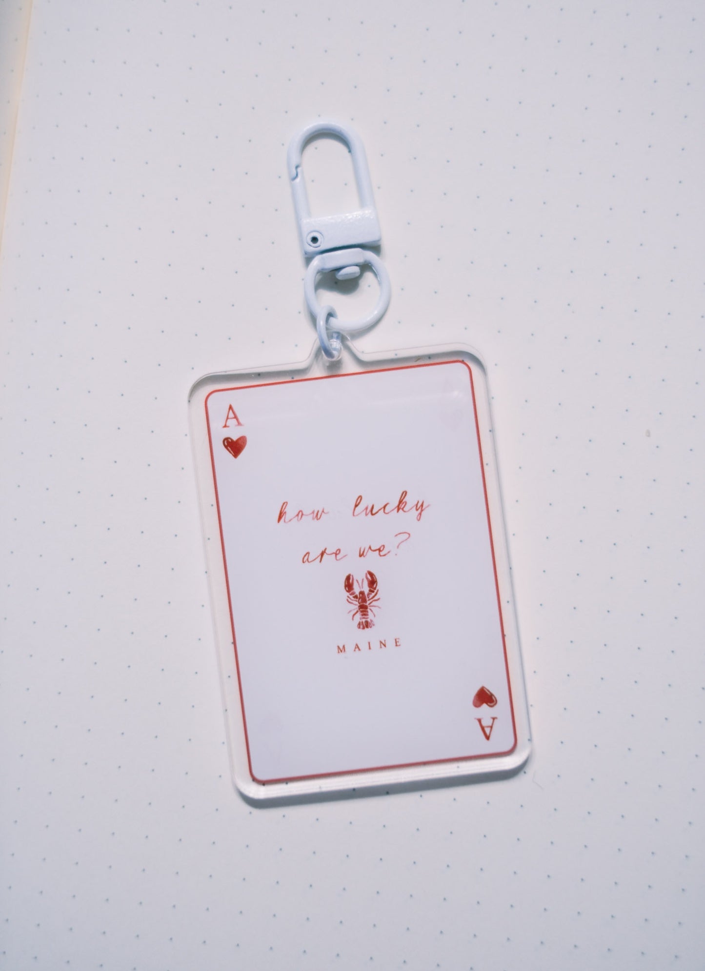 lucky hand acrylic keychain