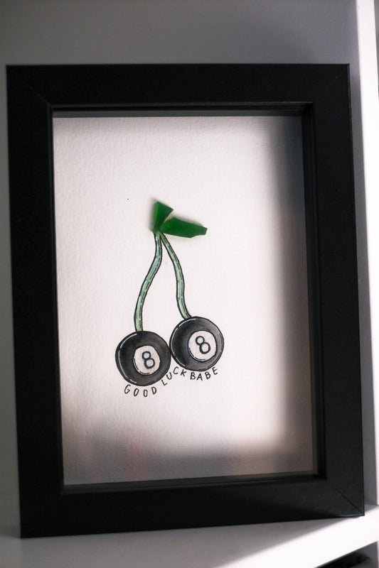 Good Luck Babe Shadow Box 5x7