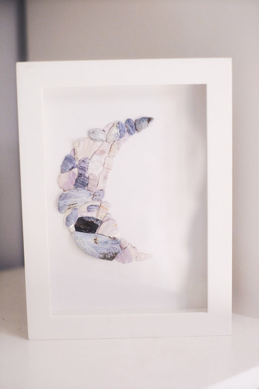 Lilac Shell Moon Shadow Box 5x7