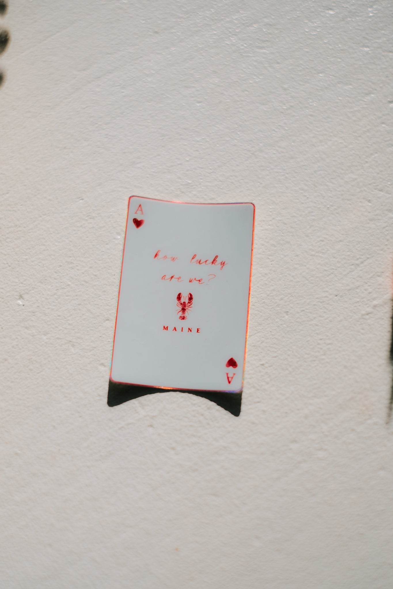 How Lucky Are We Maine Holo Sticker