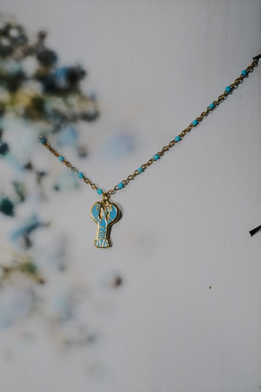 one in two million turquoise chain necklace