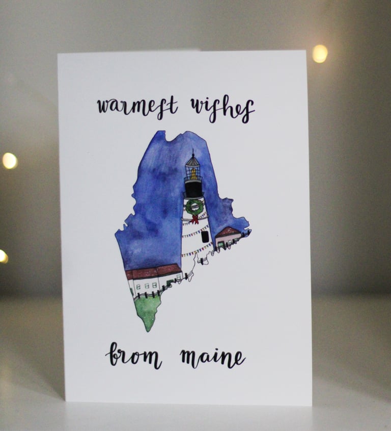 Warmest Wishes Lighthouse Card