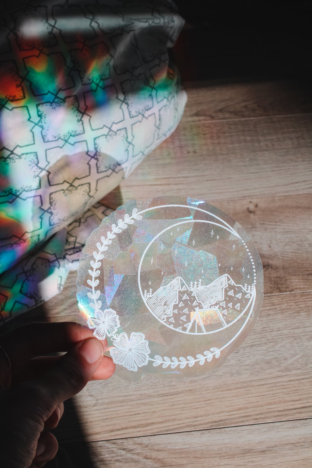 Floral Mountain Tent Suncatcher