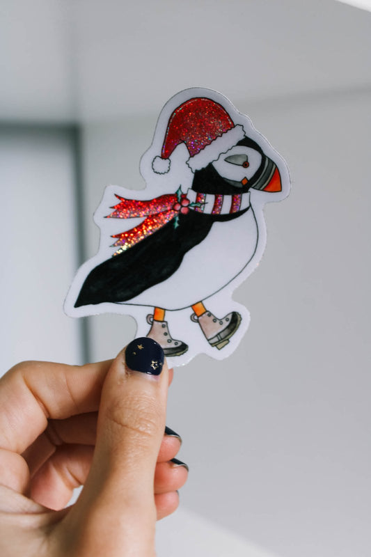 Glitter Puffin n' Boots with Holiday Cheer