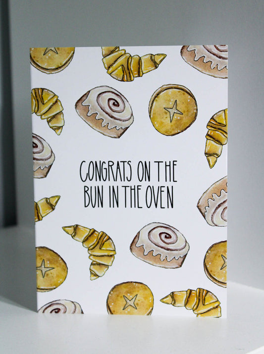 Congrats on the Bun in the Oven Baby Card