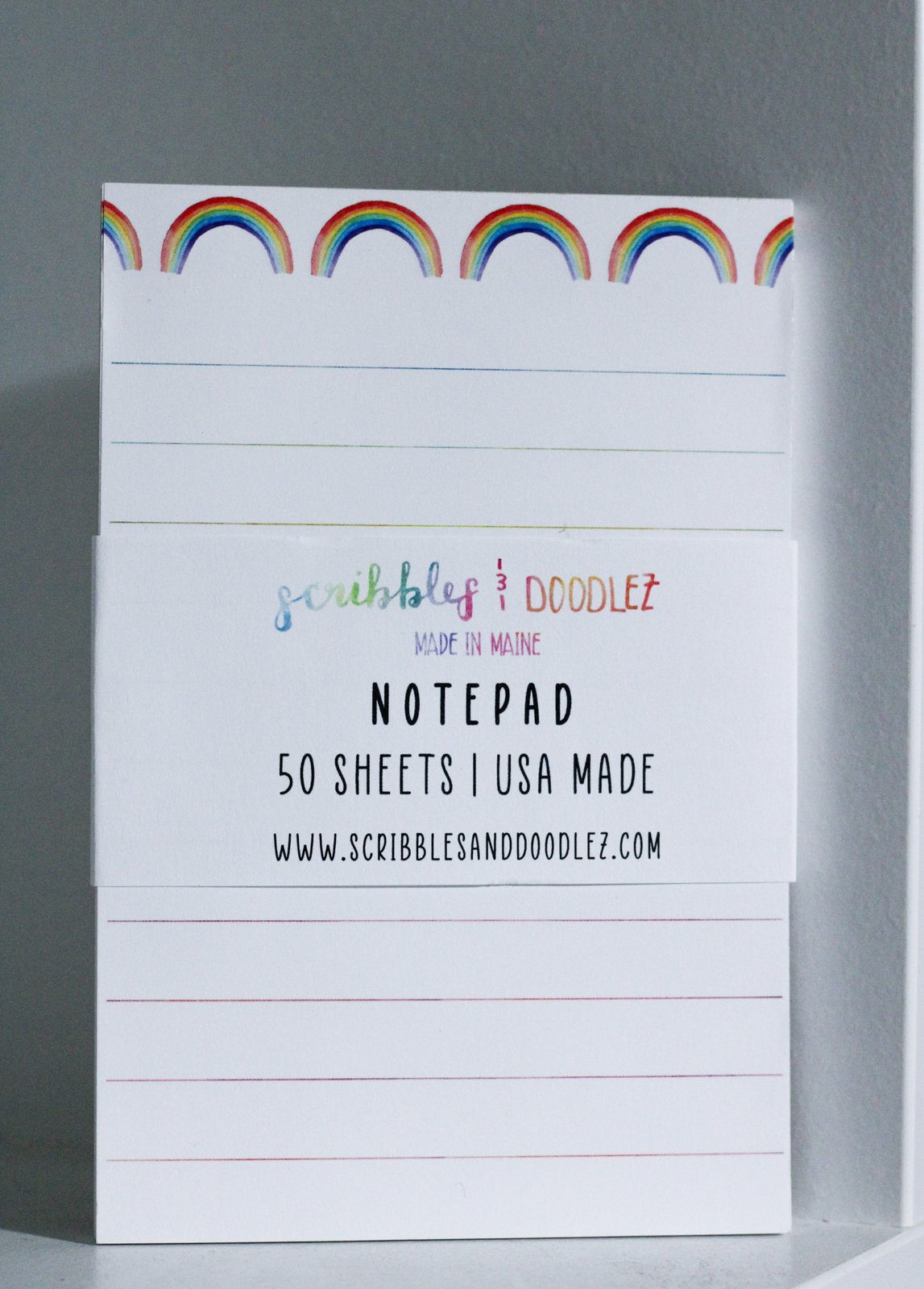 Rainbow Lined Notepad
