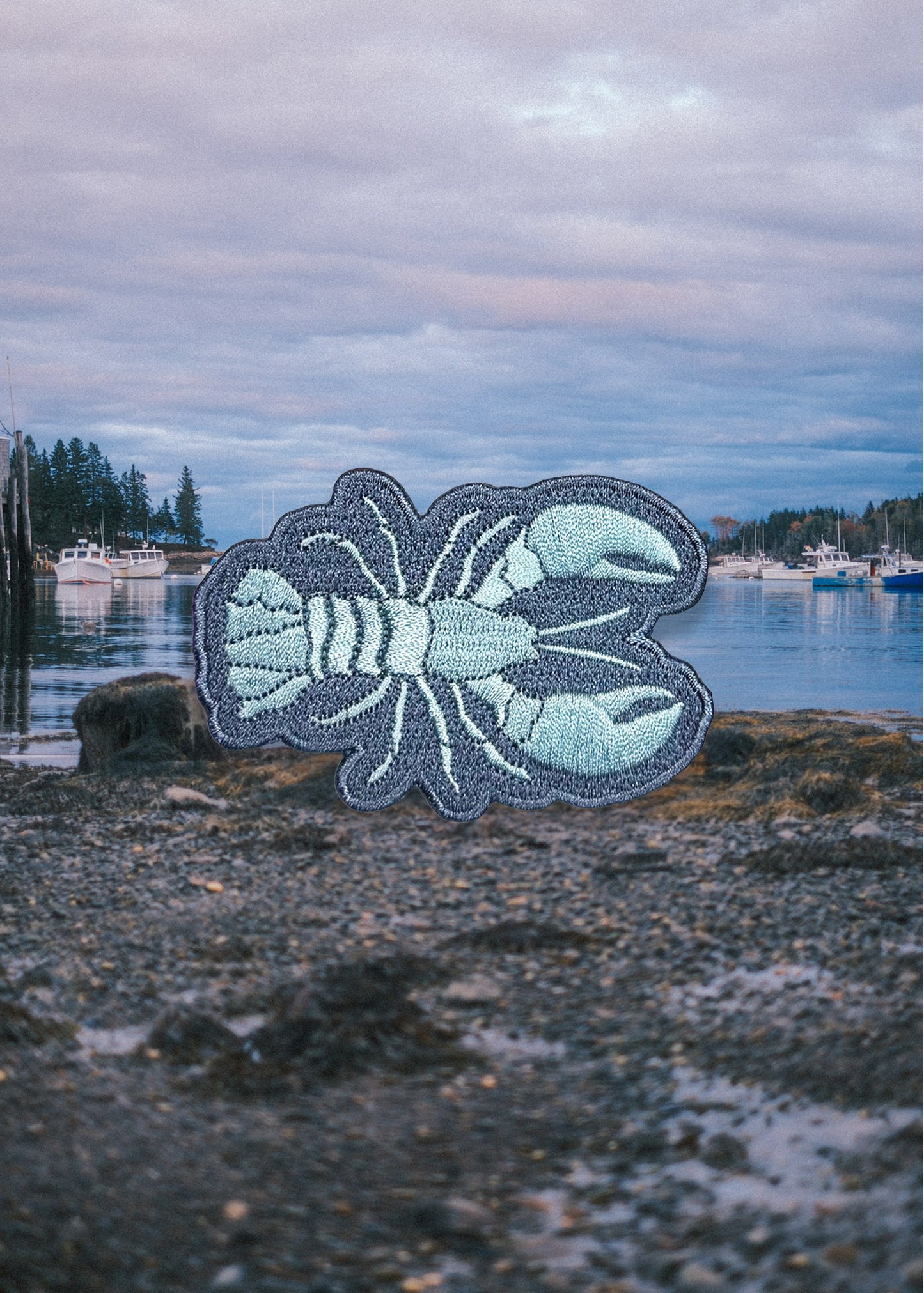 Blue Lobster Iron-on Patch