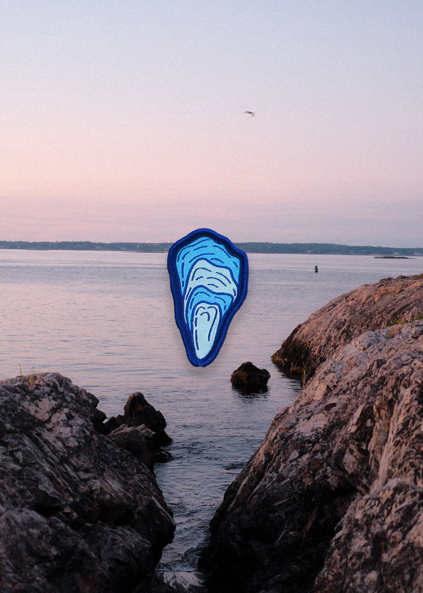 Blue Oyster Iron-On Patch
